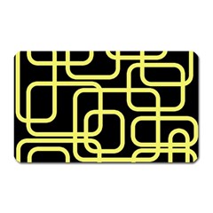 Yellow And Black Decorative Design Magnet (rectangular) by Valentinaart