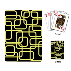 Yellow And Black Decorative Design Playing Card by Valentinaart