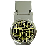 Yellow and black decorative design Money Clip Watches Front