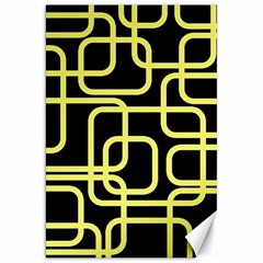 Yellow And Black Decorative Design Canvas 20  X 30  