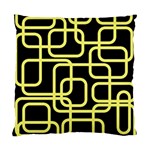 Yellow and black decorative design Standard Cushion Case (One Side) Front