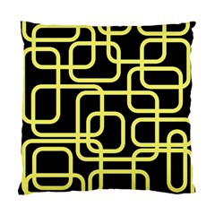 Yellow And Black Decorative Design Standard Cushion Case (two Sides)