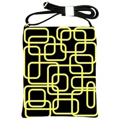 Yellow And Black Decorative Design Shoulder Sling Bags