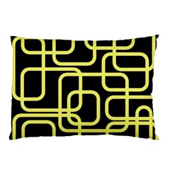 Yellow And Black Decorative Design Pillow Case (two Sides)