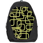 Yellow and black decorative design Backpack Bag Front