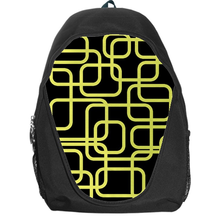 Yellow and black decorative design Backpack Bag