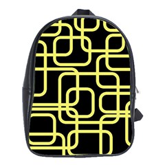 Yellow And Black Decorative Design School Bags (xl) 