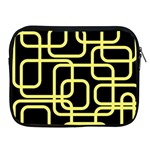 Yellow and black decorative design Apple iPad 2/3/4 Zipper Cases Front