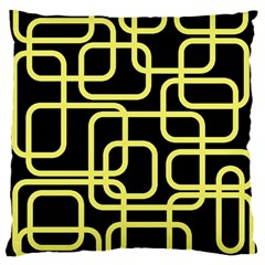 Yellow And Black Decorative Design Standard Flano Cushion Case (one Side)