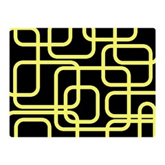 Yellow And Black Decorative Design Double Sided Flano Blanket (mini) 