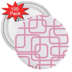 Pink Elegant Design 3  Buttons (100 Pack)  by Valentinaart