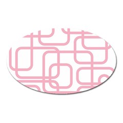 Pink Elegant Design Oval Magnet by Valentinaart