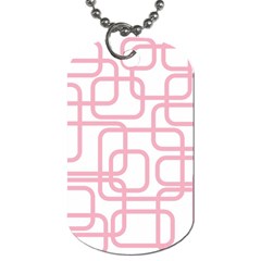 Pink Elegant Design Dog Tag (one Side)