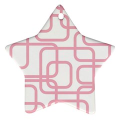 Pink Elegant Design Star Ornament (two Sides) 