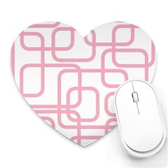 Pink Elegant Design Heart Mousepads