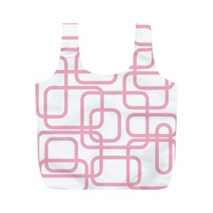 Pink Elegant Design Full Print Recycle Bags (m)  by Valentinaart