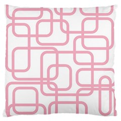 Pink Elegant Design Large Flano Cushion Case (one Side)