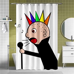 Punker  Shower Curtain 48  X 72  (small)  by Valentinaart