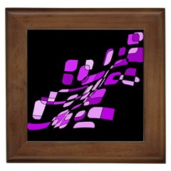 Purple Decorative Abstraction Framed Tiles by Valentinaart