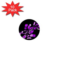 Purple Decorative Abstraction 1  Mini Magnet (10 Pack) 