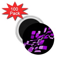 Purple Decorative Abstraction 1 75  Magnets (100 Pack) 