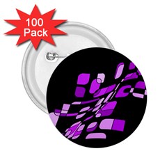 Purple Decorative Abstraction 2 25  Buttons (100 Pack) 