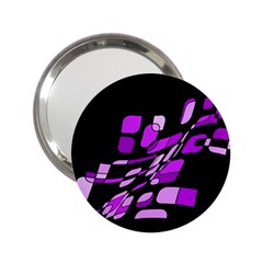 Purple Decorative Abstraction 2 25  Handbag Mirrors