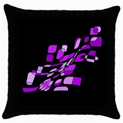 Purple Decorative Abstraction Throw Pillow Case (black)