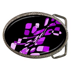 Purple Decorative Abstraction Belt Buckles