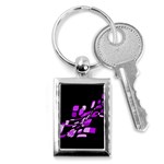 Purple decorative abstraction Key Chains (Rectangle)  Front