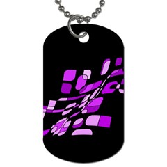 Purple Decorative Abstraction Dog Tag (one Side)