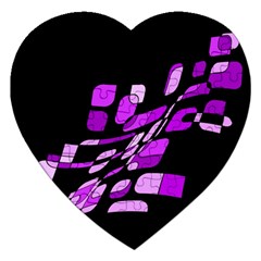 Purple Decorative Abstraction Jigsaw Puzzle (heart)