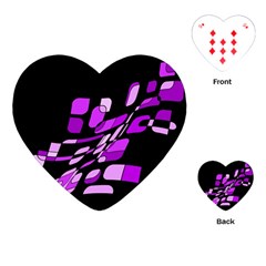 Purple Decorative Abstraction Playing Cards (heart) 