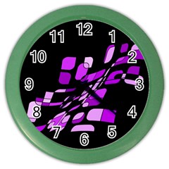 Purple Decorative Abstraction Color Wall Clocks