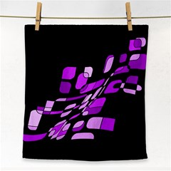 Purple Decorative Abstraction Face Towel