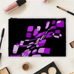 Purple Decorative Abstraction Cosmetic Bag (large)  by Valentinaart