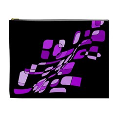 Purple Decorative Abstraction Cosmetic Bag (xl)