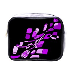 Purple Decorative Abstraction Mini Toiletries Bags