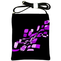 Purple Decorative Abstraction Shoulder Sling Bags