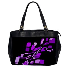 Purple Decorative Abstraction Office Handbags