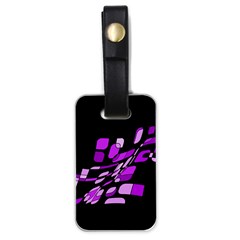 Purple Decorative Abstraction Luggage Tags (one Side) 