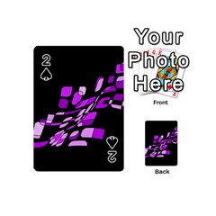 Purple Decorative Abstraction Playing Cards 54 (mini)  by Valentinaart