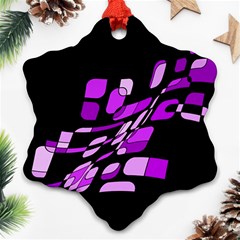 Purple Decorative Abstraction Ornament (snowflake) 