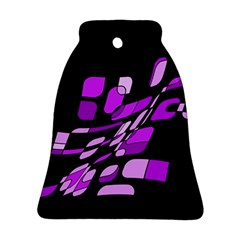 Purple Decorative Abstraction Bell Ornament (2 Sides) by Valentinaart