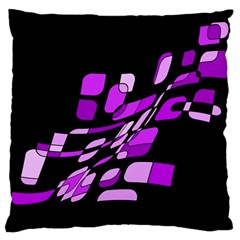 Purple Decorative Abstraction Large Cushion Case (one Side)