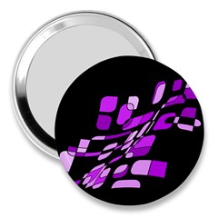 Purple Decorative Abstraction 3  Handbag Mirrors