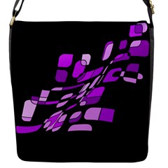 Purple Decorative Abstraction Flap Messenger Bag (s)