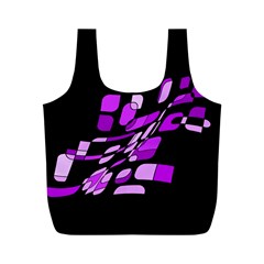 Purple Decorative Abstraction Full Print Recycle Bags (m)  by Valentinaart