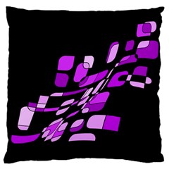 Purple Decorative Abstraction Standard Flano Cushion Case (two Sides) by Valentinaart