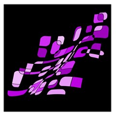 Purple Decorative Abstraction Large Satin Scarf (square)